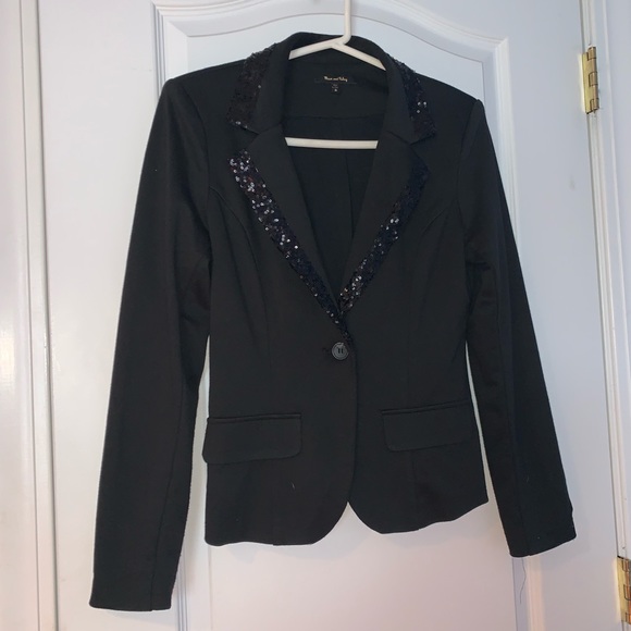 Sequin Black Blazer - Picture 4 of 6